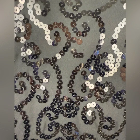 Liz Claiborne sequined little black dress size 12 cocktail dress prom - Picture 3 of 10